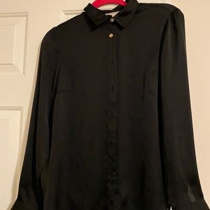 Black silk blouse